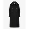 Loewe Wool-cashmere Double-breasted Coat In Black