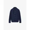 Loewe Womens Draped Denim-look Cotton Shirt Dark Indigo In Purple