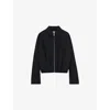 Loewe Gathered Cotton And Silk-blend Twill Jacket In Black