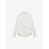 Loewe Silk Satin Blouse Shirts White In White