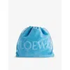 Loewe Womens Light Blue Drawstring Medium Cotton Pouch In Blue