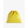 Loewe Womens Yellow Drawstring Medium Cotton Pouch In Yellow