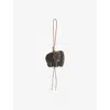 Loewe Womens Grey Elephant Raffia And Leather Charm In Gray