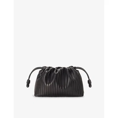 Loewe Womens Flamenco Medium Leather Purse Black