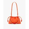 Loewe Womens Vivid Orange Flamenco Medium Leather Shoulder Bag In Vivid Orange