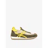 Loewe Womens Green Comb Flow Runner Suede And Shell Low-top Trainers Eur 37 / 4 Uk