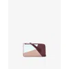 Loewe Womens Frozen/dark Burgundy Puzzle Coin Leather Card Holder
