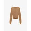 Loewe Cashmere Draped Cardigan In Brown