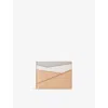 Loewe Womens Ghost/silky Beige Puzzle Plain Leather Cardholder
