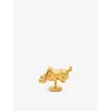 Loewe Womens Gold Grasshopper Brass Pin In Gold