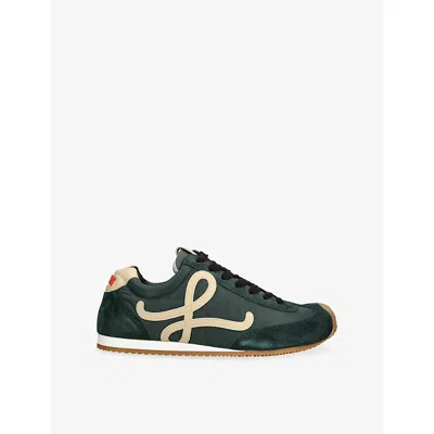 Loewe Womens Ballet Runner 2.0 Suede Trainers Green Eur 39 / 6 Uk