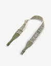 Loewe Womens Green/avocado Green Anagram Loop Cotton And Leather Bag Strap In Green/avocado Green