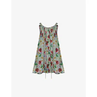 Loewe Floral Halterneck Top In Green