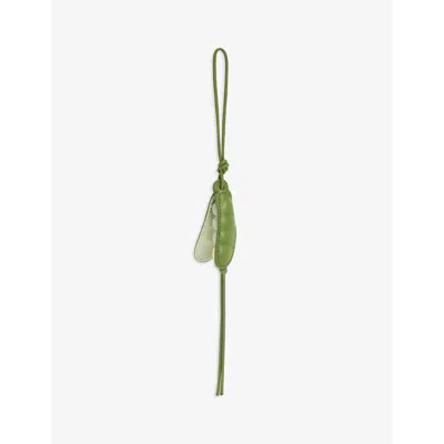 Loewe Womens Green/spring Jade Pea Pod Leather Bag Charm