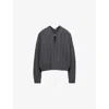 Loewe Womens Grey Keyhole Cable-knit Wool Jumper In Gray