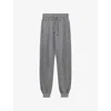 Loewe Womens  Tapered-leg Mid-rise Cotton And Cashmere-blend Jogging Bottom In Grey Melange