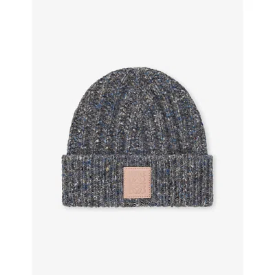 Loewe Logo-patch Wool-cashmere Blend Bean