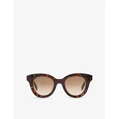 Loewe Womens  Butterfly Mini Anagram Acetate Sunglasses In Brown