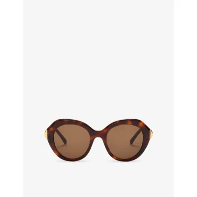 Loewe Womens Havana Coil Butterfly-frame Acetate Sunglasses In Brown
