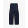Loewe D-ring Belted Wide-leg Jeans In Blue