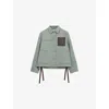 Loewe Womens Khaki Green Anagram-patch Workwear Cotton Jacket In Green