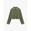 Loewe Mohair-blend Polo Jumper In Khaki Green