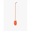 Loewe Womens Vivid Orange Leaf Insect Leather Keyfob Charm In Vivid Orange