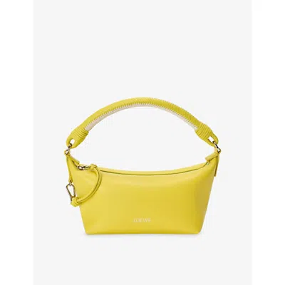 Loewe Womens Lemon/soft White Cala Leather Shoulder Bag