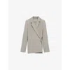 Loewe Womens Light Beige Melange Tailored Wrap-over Wool Blazer In Neutral