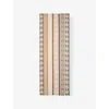 Loewe Womens  Anagram-print Linen-blend Scarf In Light Beige/dark