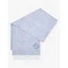 Loewe Womens Light Blue Anagram-pattern Wool And Cashmere-blend Scarf