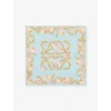 Loewe Square Silk Scarf In Blue