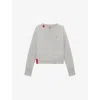 Loewe Anagram Embroidered Knitted Pullover In Gray