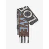 Loewe Branded Alpaca And Wool-blend Scarf In Gray