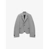 Loewe Womens Light Grey Single-breasted Notch-lapel Wool Blazer In Light Grey