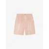 Loewe Womens  Anagram-embroidered Relaxed-fit Low-rise Denim Shorts In Light Pink
