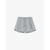 Loewe Womens Light Grey Anagram-embroidered Relaxed-fit Cotton-blend Shorts Xs In Gray
