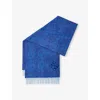 Loewe Wool Tassel Scarf In Royal Blue