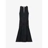 Loewe Poplin Dress With Bow Detail And Midi Length In Black