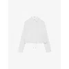 Loewe Womens White Balloon Drawstring-hem Silk Shirt In White