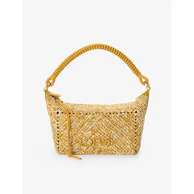 Loewe Womens Mustard Cala Melange Raffia Mini Bag In Yellow