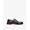 Loewe Campo Collapsible-heel Croc-effect Leather Loafers