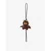 Loewe Shearling Deer Puzz Bag Charm In Brown