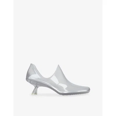 LOEWE WOMENS OTHER EMILY AQUA 45 PVC HEELED ANKLE BOOTS EUR 38/5 UK