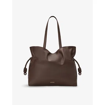 Loewe Womens Chocolate Flamenco Large Clutch Bag