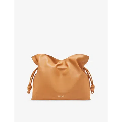 Loewe Womens Warm Desert Flamenco Large Clutch Bag