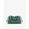Loewe Womens Flamenco Large Leather Shoulder Bag Evergreen In Evergreen