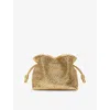 Loewe Medium Leather Scales Flamenco Clutch In Gold