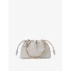 Loewe Womens Shell Grey Flamenco Medium Leather Shoulder Bag In Shell Grey