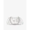Loewe Womens Flamenco Metallic Medium Leather Shoulder Bag Silver In Silver